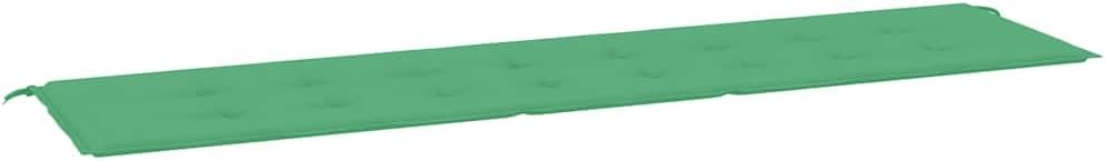 vidaXL Durable Oxford Fabric Green Garden Bench Cushion, 78.7"x19.7"x1.2", Outdoor Use Only, with Secure Ropes and Foam Fiber Filling