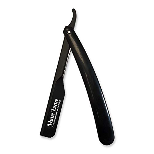 Mane Tame Straight Razor Plastic Black
