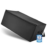 achilles Große Kühltasche, Thermotasche, Faltbare Kühlbox, Liefertasche zum warmhalten von Essen, Tasche mit Kühlfunktion, 57x37x25cm (Schwarz)