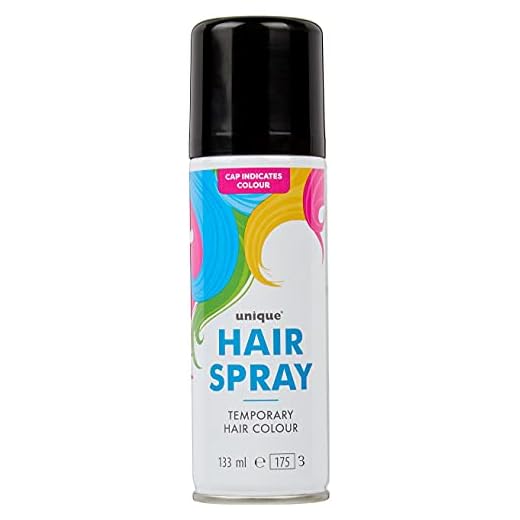 Unique Temporary Neon Color Hair Spray, 4.5 Oz, Black