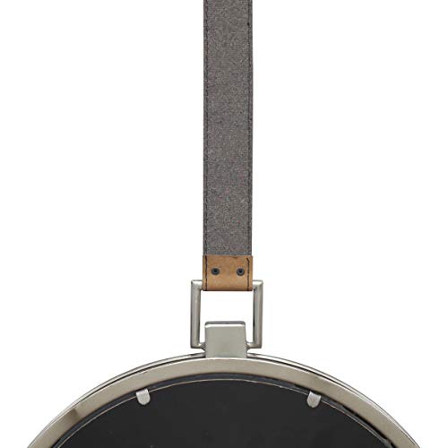 Stonebriar Round Rustic Metal Mirror With Brown Leather Hanging Strap For Wall, Industrial Home Décor ; Unique Home Decor For Living Room, Entryway, Hallway, And Bedroom #TOP4