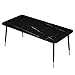 HMBB Stół jadalny Nowoczesny prostokątny top,płyta rockowa stół stół kuchenny czarny (Size : 160cm)