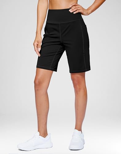 G Gradual Women's 9" Bermuda Long Shorts with Pockets High Waisted Athletic Knee Length Shorts for Women Walking Workout3