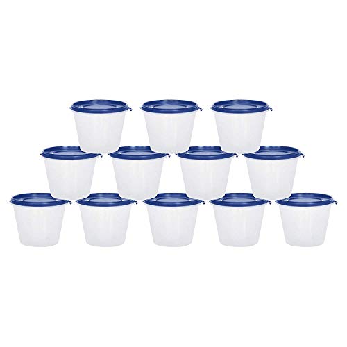 Image of Cutting EDGE Nesterware 1000ml Stackable Container (Set of 12, Dark Blue) | BPA-free plastic, stackable design, leak-proof, kitchen storage, pantry, fridge, meal prep, reusable, travel use
