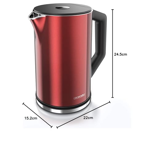 Arendo - Edelstahl Wasserkocher mit Temperatureinstellung 40-100 Grad in 5er Schritten - Doppelwand Design - Modell ELEGANT - 1 1.5 L – Bild 7