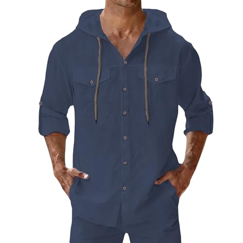 Ropa protección solar hombre con esta camisa manga larga de lino informal