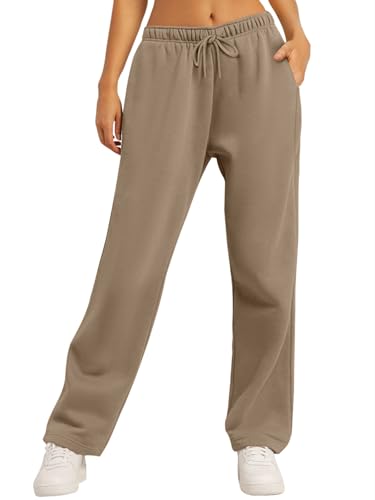 Image of AUTOMET Women's Straight Leg Sweatpants Fleece Lined Lounge Pants
