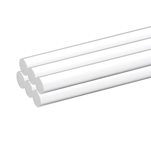 Image of MECCANIXITY 6pcs Acrylic Round Rods 9 /32 inch x 12 inch Clear Acrylic Dowel Rods Sticks Plastic Sticks Strip for DIY Crafts Lighting Gardening Decoration - 7mm x 300mm