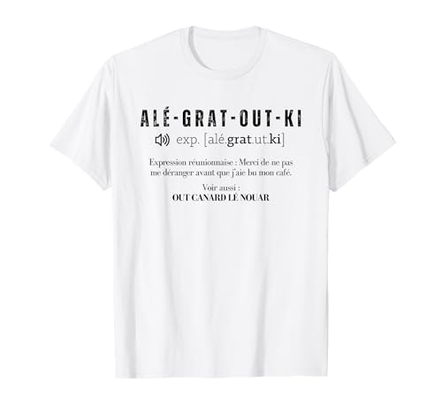 Photo de Idée cadeau réunion 974 créole réunionnais run T-Shirt T-shirt drole alé grat out ki amoureux l'ile de la réunion Blanc, Gris S Unisexes-Adultes Coupe classique Manche courte