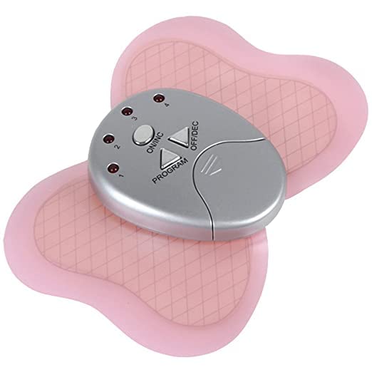 VADLI Big Butterfly Cordless Pulse Low Frequency Treatment Muscular Relaxation Massager with Flexible Sticking Pad, Battery Powered, for Body Pain Relief, Multicolor