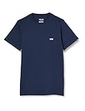 snowboard kleider sale 100 % Baumwolle Vans Herren Left Chest Logo Tee T-Shirt, Kleid blau-weiß, S