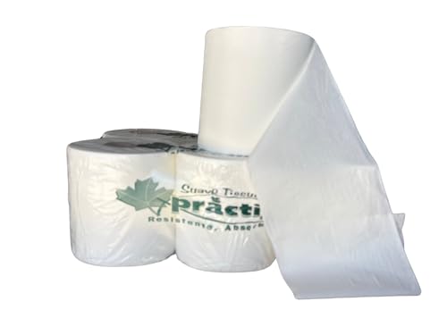 Pack de 6 Bobinas Papel Secamanos Práctiko 150m - Pasta Virgen 100%, Alta Absorción, Multiuso Industrial.