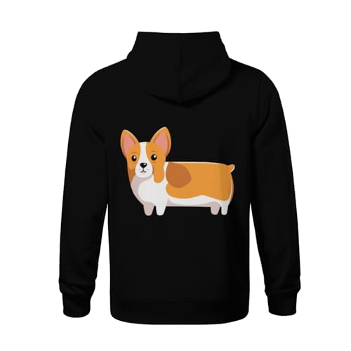Kids A Cute Corgi Dog Boys Girls Lightweight Kangaroo Pocket Fleece Hoodies3