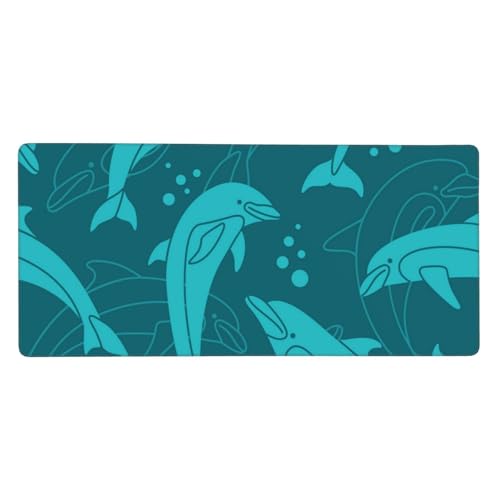 Tapis de souris grand format dauphins pour éliminer les douleurs de poignet