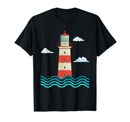 Océano olas amantes del faro mar faro Camiseta