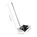 CORHAD Stainless Steel Dust Pan Large Garbage Scooper Metal Trash Dustpan Industrial Cleaning Tool for Indoor Outdoor Use with Handle
