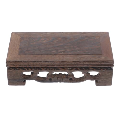 QUMIIRITY Soporte para Tetera y Macetas de Bonsái de Madera de Ala de Pollo, Base Rectangular de 11x5x4 Cm para Decoración Interior y Exhibición Artesanal
