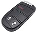 Horande Replacement Key Fob Cover Case fit for Dodge Charger Challenger Jeep Grand Cherokee Compass Renegade Patriot Grand Comander Chrysler 300 Keyless Entry Key Fob 3 Button