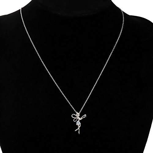 PLITI Tooth Fairy Necklace Dental Assistant Jewelry Fairy Wings Birthstone Necklace Daughter Birthday Gift3