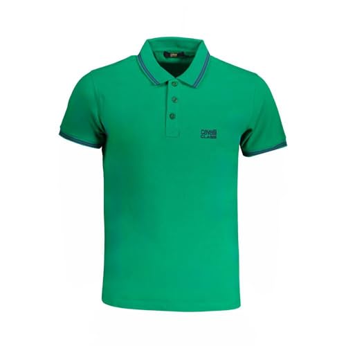 Polo Cavalli Class homme vert vêtement mode été en coton