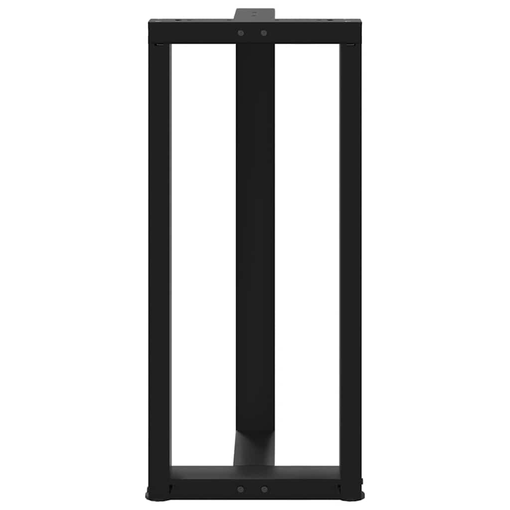 vidaXL Patas para Mesa de Bar en Forma de T (2 Unidades), Color Negro, 50 x 35 x (90-91) cm, Acero