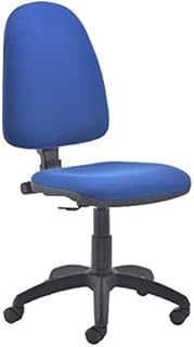 Office Hippo High Back Office Chair no Arms, Computer Chair for Home, Swivel Chair, Fabric, Royal Blue