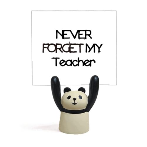 Support pour mémo panda et porte-photo avec message de remerciement pour enseignant