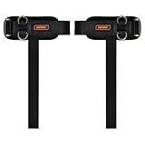 JOBGAIN 1 Pair Weight Lifting Straps with D Rings for Cable Machine Workout, Neoprene Padded Wrist Straps for Weightlifting Deadlifting, Non-Slip Wrist Support for Men Women, Black