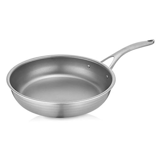 XWF Compuesto Puro Titanio Pan Antiadherente Pan ergonómico Mango ergonómico sartén Bandeja...
