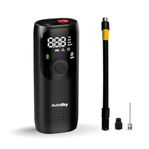 AutoSky Tire Inflator – Portable Air Compressor – Air Pump for Car Tires – Fast Inflation – Smart Pump Tire Inflator for Car, Motorcycle, Bicycle, Balls and More