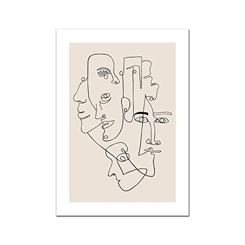 Affiches visages abstraits eye spy art mural salon moderne