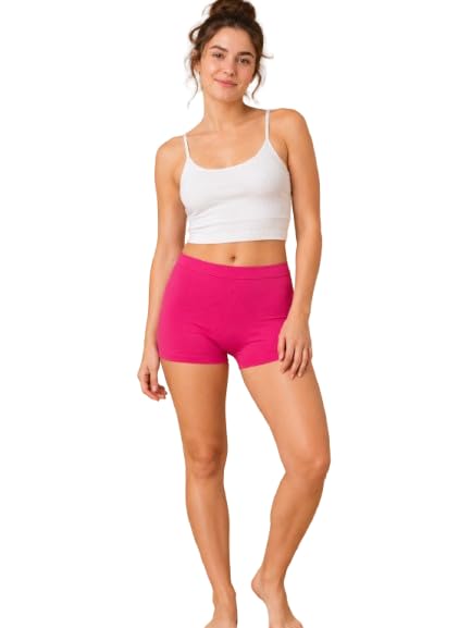 Breathable Stretchable Cotton Blend Women Full Coverage Boyshort-image-48