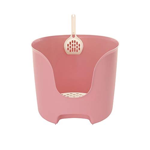 Caja sanitaria gato alta Richell rosa 19.7x16.1x12.4 in miniatura 2