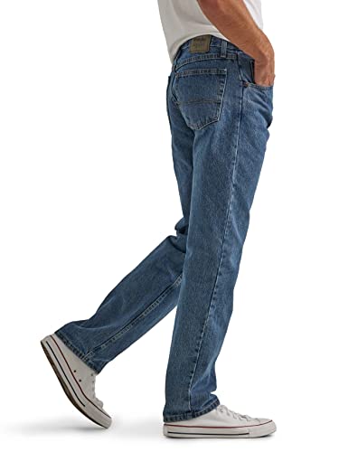 Image of Wrangler Men's Loose Fit Cotton Jeans (Grey, Vintage Stonewash)