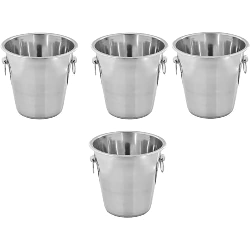 Kosma Stainless Steel Champagne Bucket | Wine Cooler | Ice Bucket - 4 litres (Pack of 4pc)