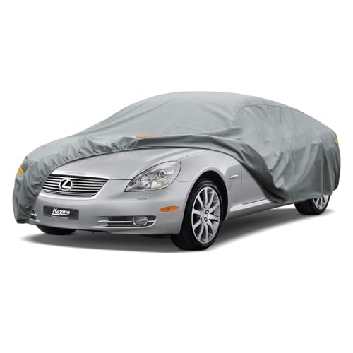 Image of Kayme Heavy Duty Car Cover Custom Fit Lexus LS 400 LS430 LS460 LS500 LS600 Waterproof All Weather for Automobiles, Full Exterior Covers Sun Rain UV Protection.（Deliver About 3-10 Days）