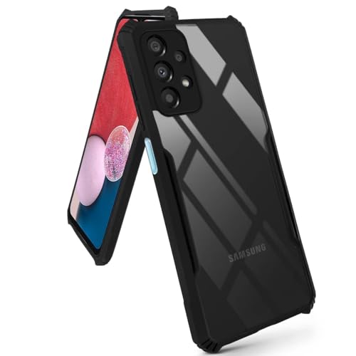 Image of Jkobi Back Cover Case for Samsung Galaxy A13 4G (Polycarbonate Clear Panel with Shockproof | Professional Black)