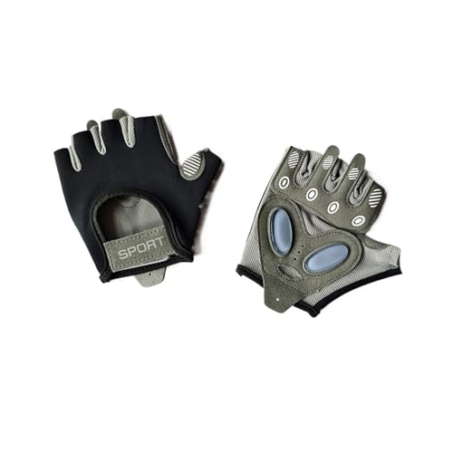 REEYUILOF Guantes de Medio Dedo for Mujer, Fitness, anticapullo, Equipo de Ejercicio Antideslizante for Ciclismo al Aire Libre, Cuerda for Saltar con Rodillo de Hierro(JIaoBlack,L)