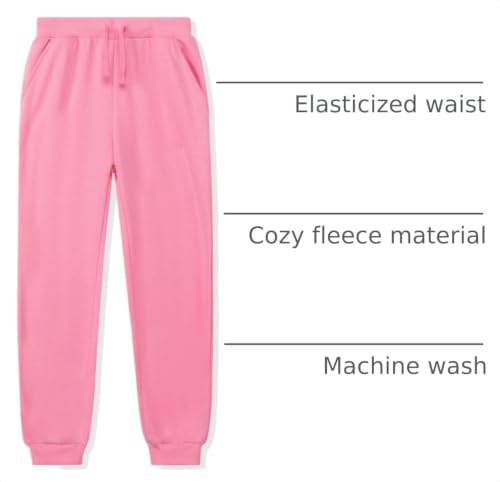 Image of Kid Nation Kids Unisex Soft Brushed Fleece Casual Pull On Jogger Sweatpants with Pockets for Boys or Girls