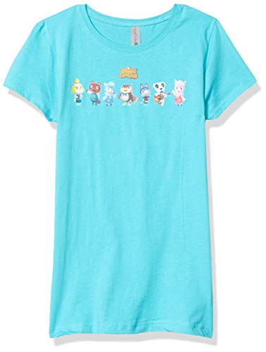 Nintendo Line Animal Crossing Girl's Solid Crew Tee