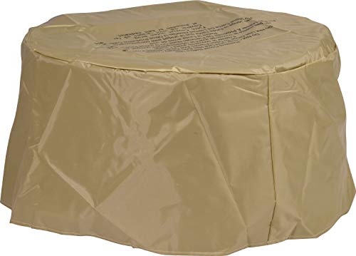 dobar® 35442e Lava-Ofen Calido - Gaskamin Outdoor aus Magnesia - Gasfeuerstelle mit Lavasteinen - Gartenkamin inkl. Deckel & Schutzhülle - Gasofen für Garten/Terrasse/Balkon - 48 x 48 x 66 cm