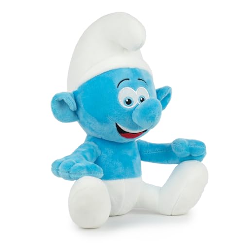 The Smurfs Plush - Classic, Smurfette, Dad, Philosophical, Joker, Grumpy - 26 cm 16002615, Blue, 10cm (H) x 26cm (L) x 20cm (W) - Image 2
