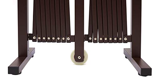 Absperrgitter HWC-B34, Zaun Schutzgitter Scherengitter Trenngitter, Alu ausziehbar braun - Höhe 103cm, Breite 52-400cm