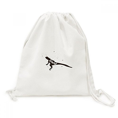 Sac de voyage cordon style lézard noir et blanc résistant pour transporter vos affaires