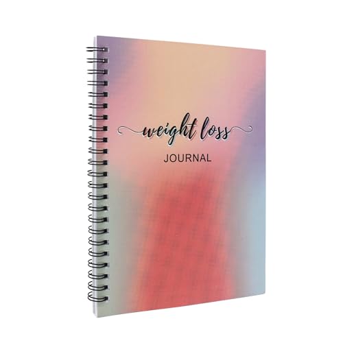 Sonjade Weight Loss Journal Pounds Lost & Body Measurements Tracker Wellness Fitness Planner Workout Meal Food Diary Planner Spiral Bound 5.7 X 8.3 Inch