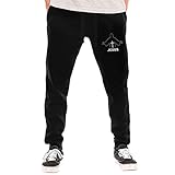Jesus Christian Cross Mens Black Athletic Pants, Casual Gym Workout Running Sweatpants Pockets