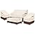 Rileytee Patio Furniture Set Covers, 4 Pcs 600D Heavy Duty 100% Waterproof Outdoor Furniture Cover, Fit Patio Loveseat, Chair and Coffee Table (Beige & Brown)