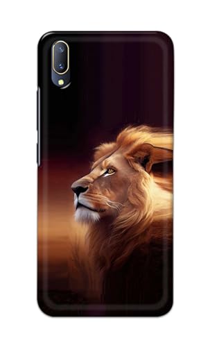 Image of Plastic Printfidaa Printed Hard Back Cover Case For Vivo V11 Pro Back Cover (Danger Lion) -112, Multicolor