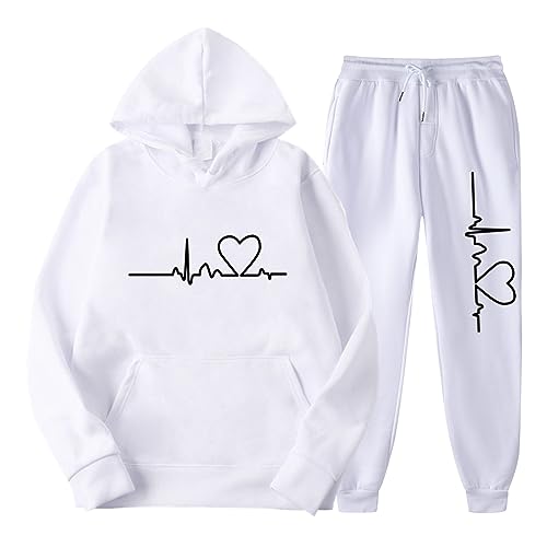 Tuta Sportiva Donna Curvy Solido Due Pezzi Jogging Sportiva Set