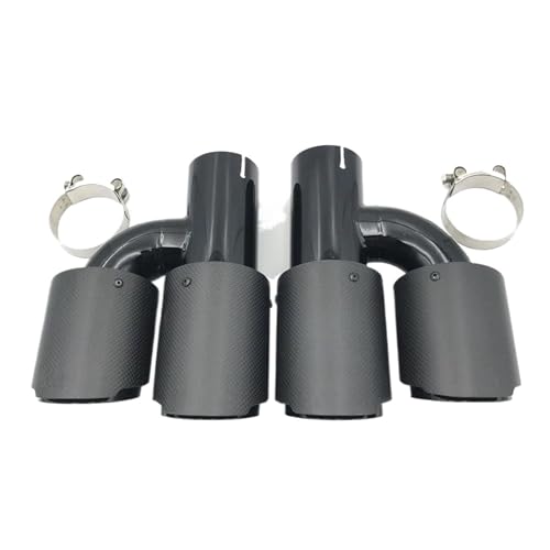 Tubo de escape de fibra de carbono de alta calidad y acero inoxidable resistente de 70mm a 114mm
